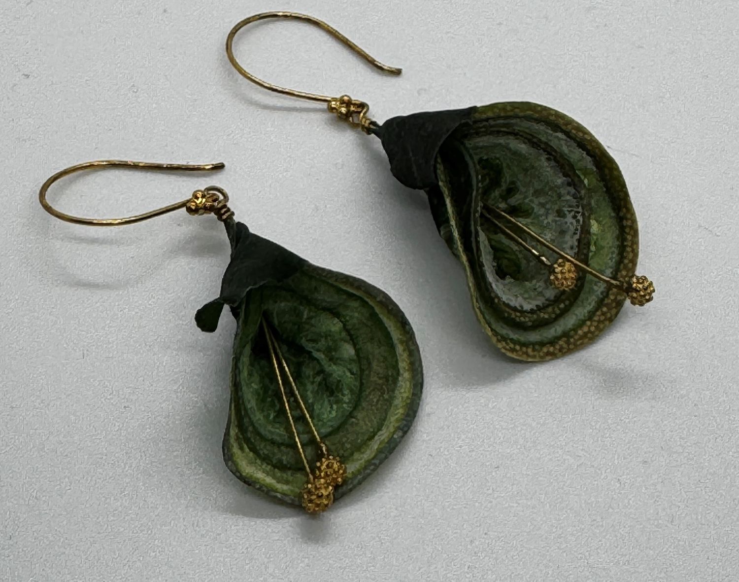 Turning Leaf Earrings Blossom Kale &amp; Lime