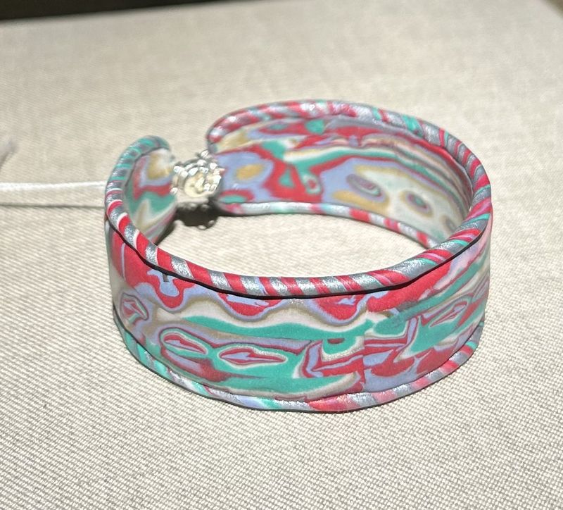 Most Bracelet Mokume Gane Red/Blue