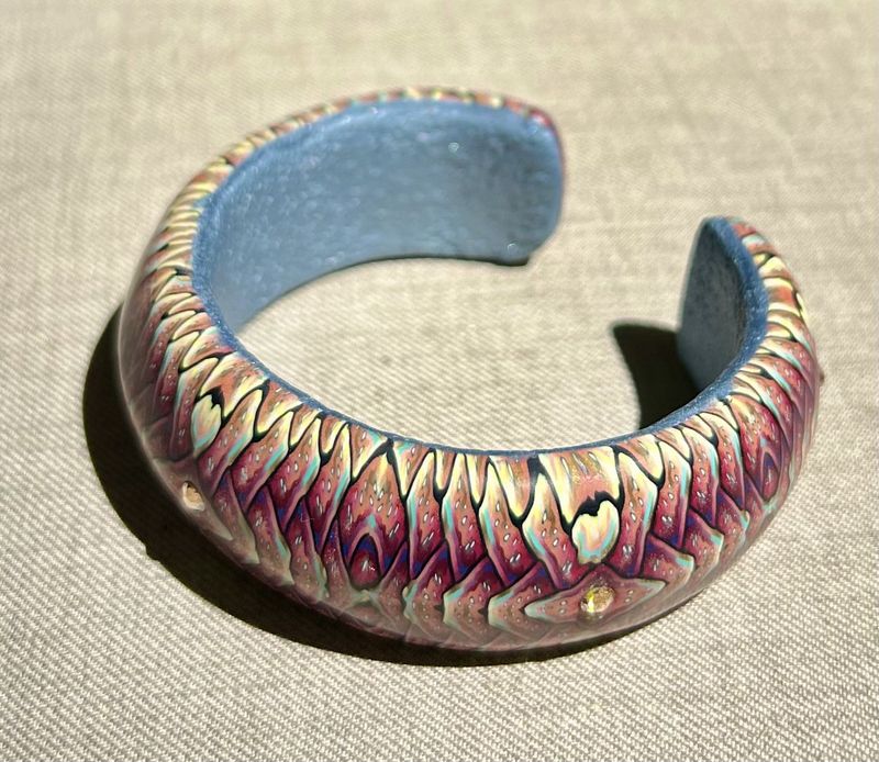 Most Bracelet Faux Snakeskin w/Swarovski Crystals