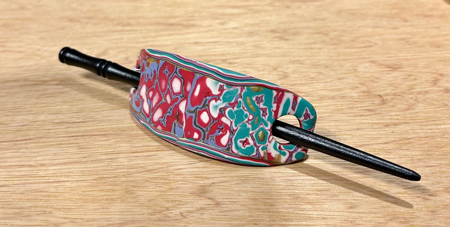 Most Hair Slide Barrette Pink/Blue