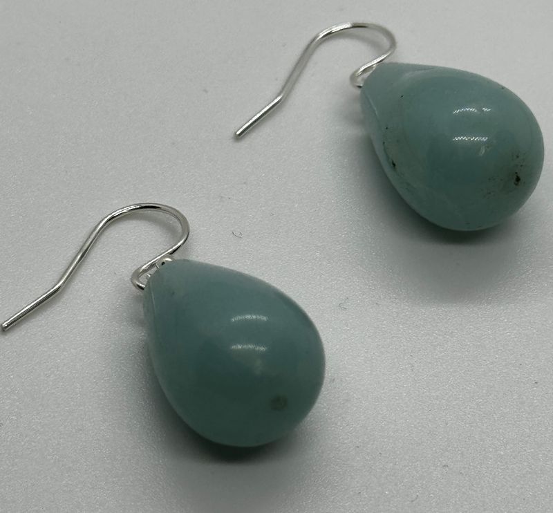 Greenhood Earrings Amazonite Teardrops