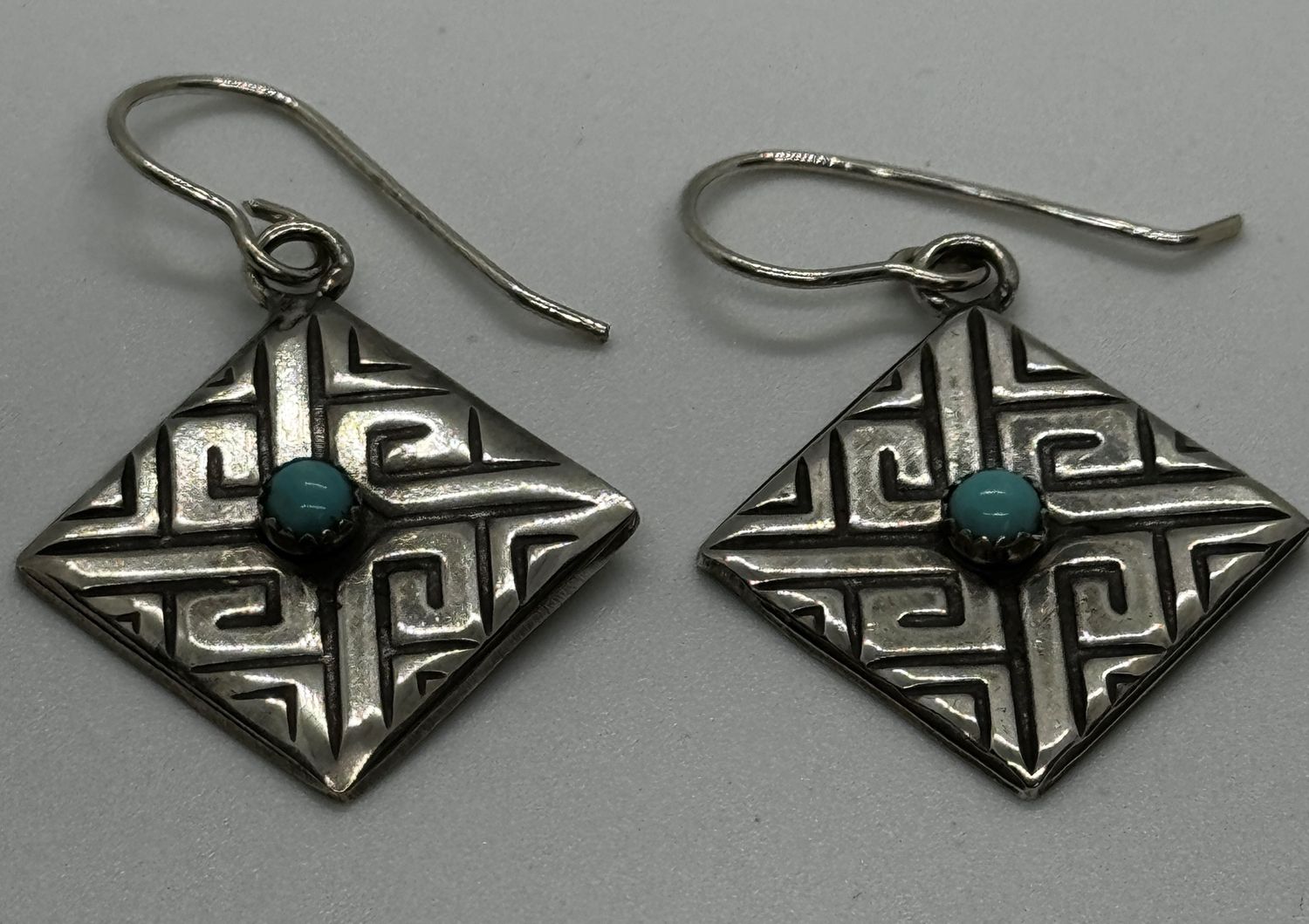 Mountain View Earrings Turquoise Square