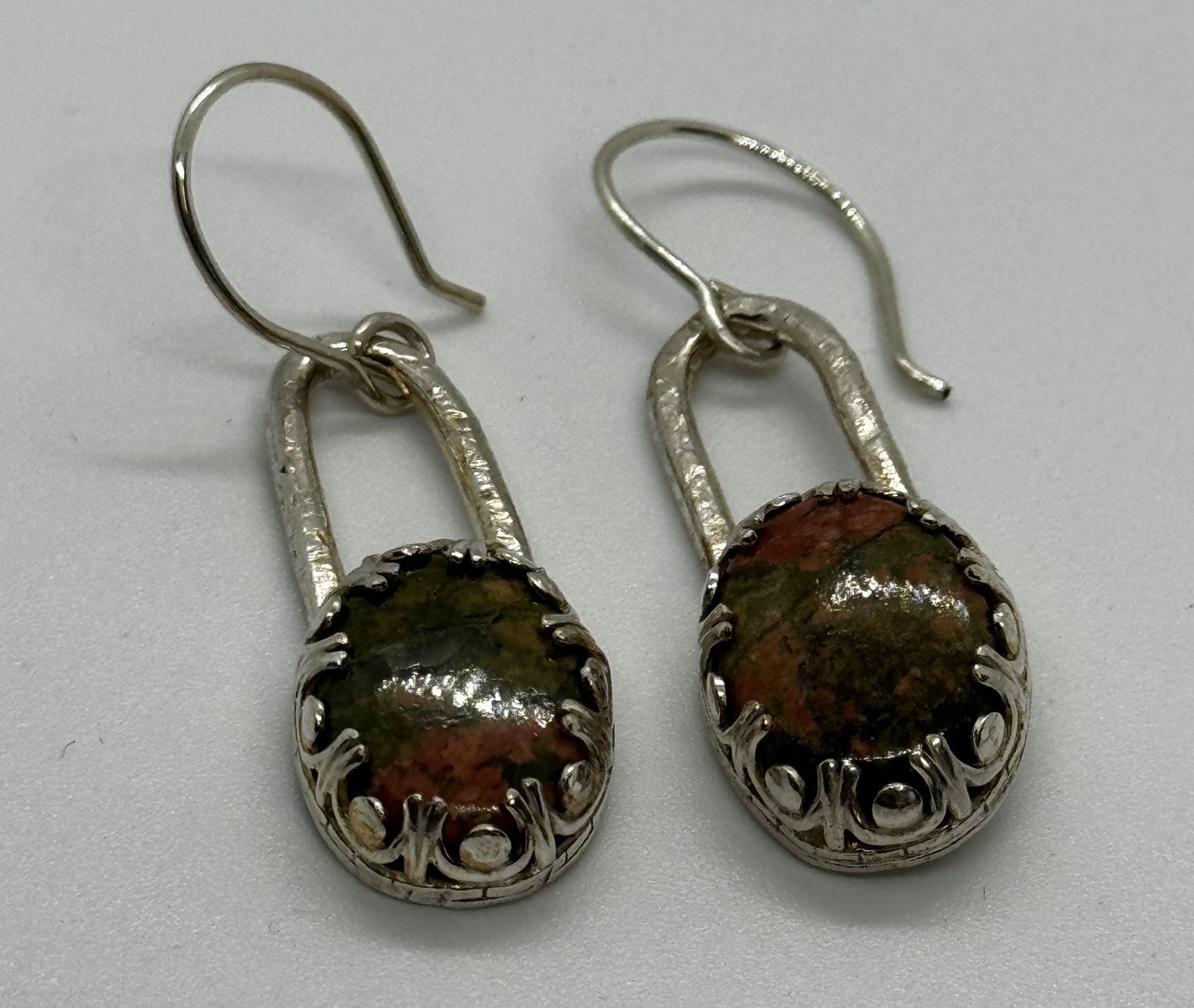 Mountain View Earrings Unikite Drop