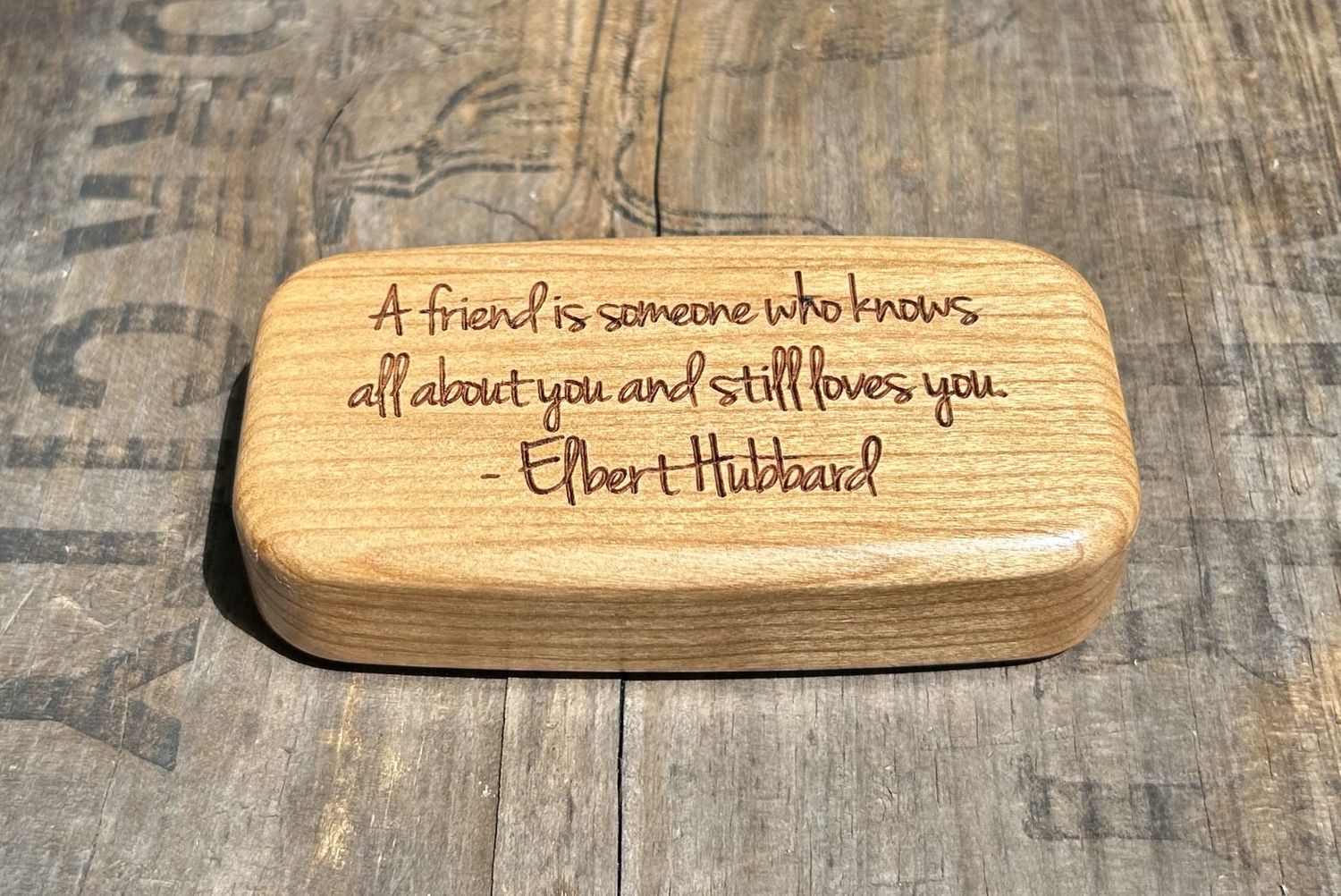 Heartwood Box Hubbard Quote Box