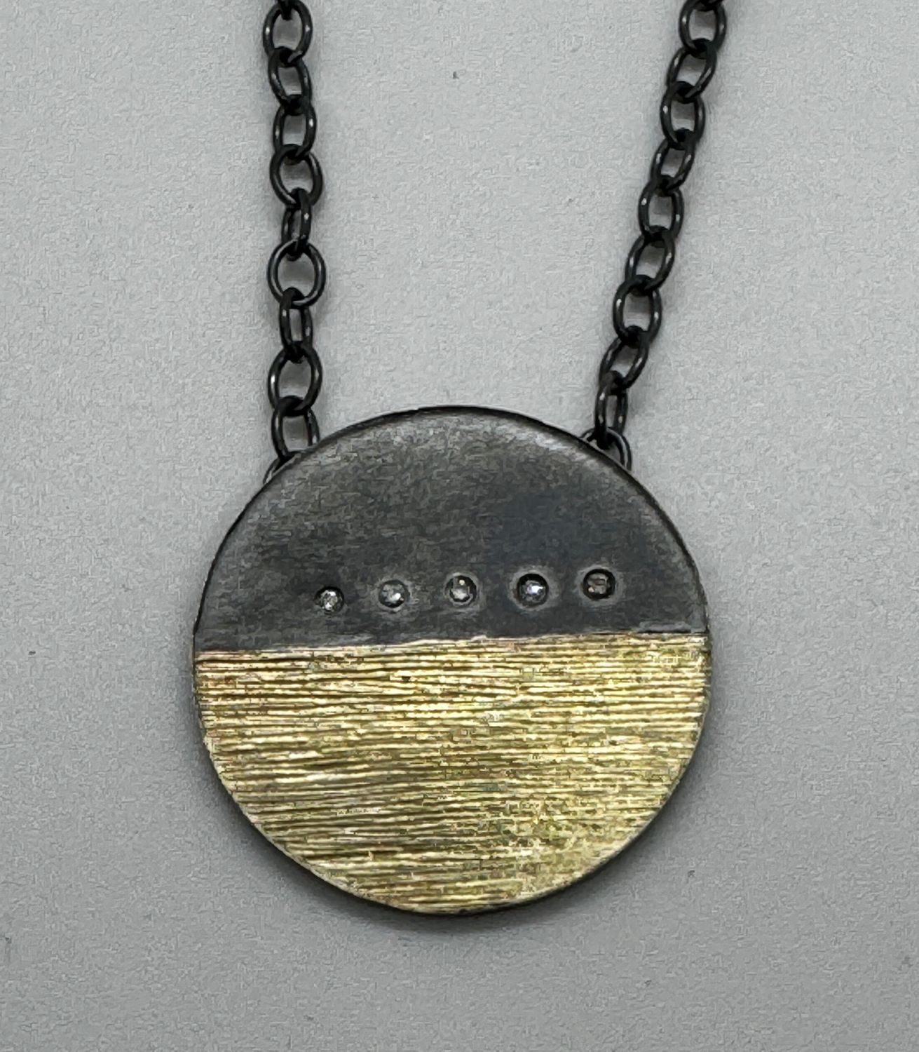 Keleher Necklace Black and Gold Single Horizon