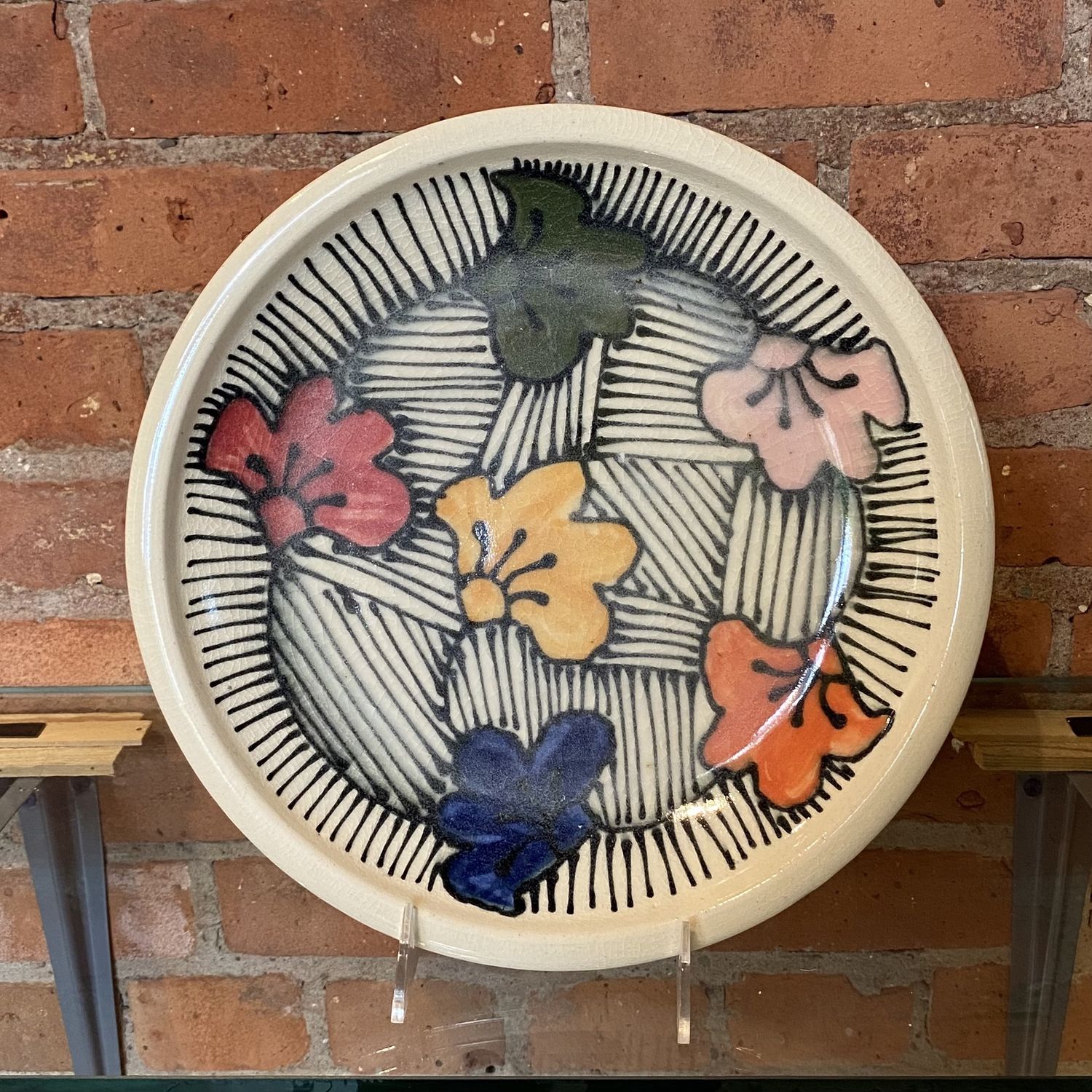 Okechukwu  Large Plate Multi Color Floral