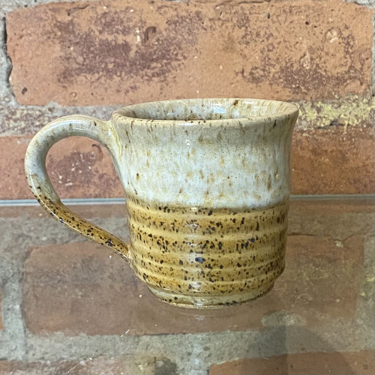 Johnson Espresso Mug White and Wheat