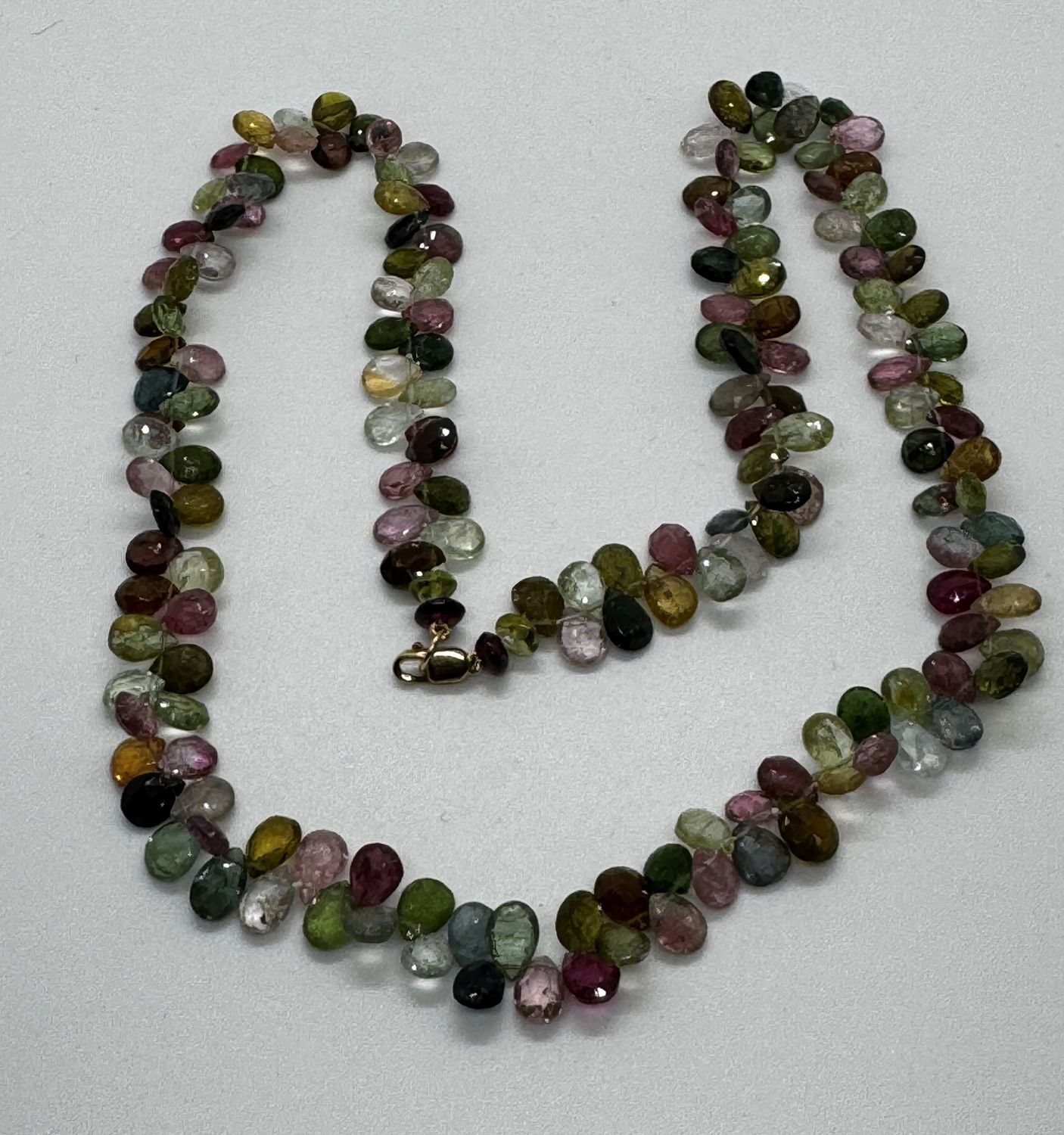 Greenhood Necklace Multi-Colored Tourmaline Briolette