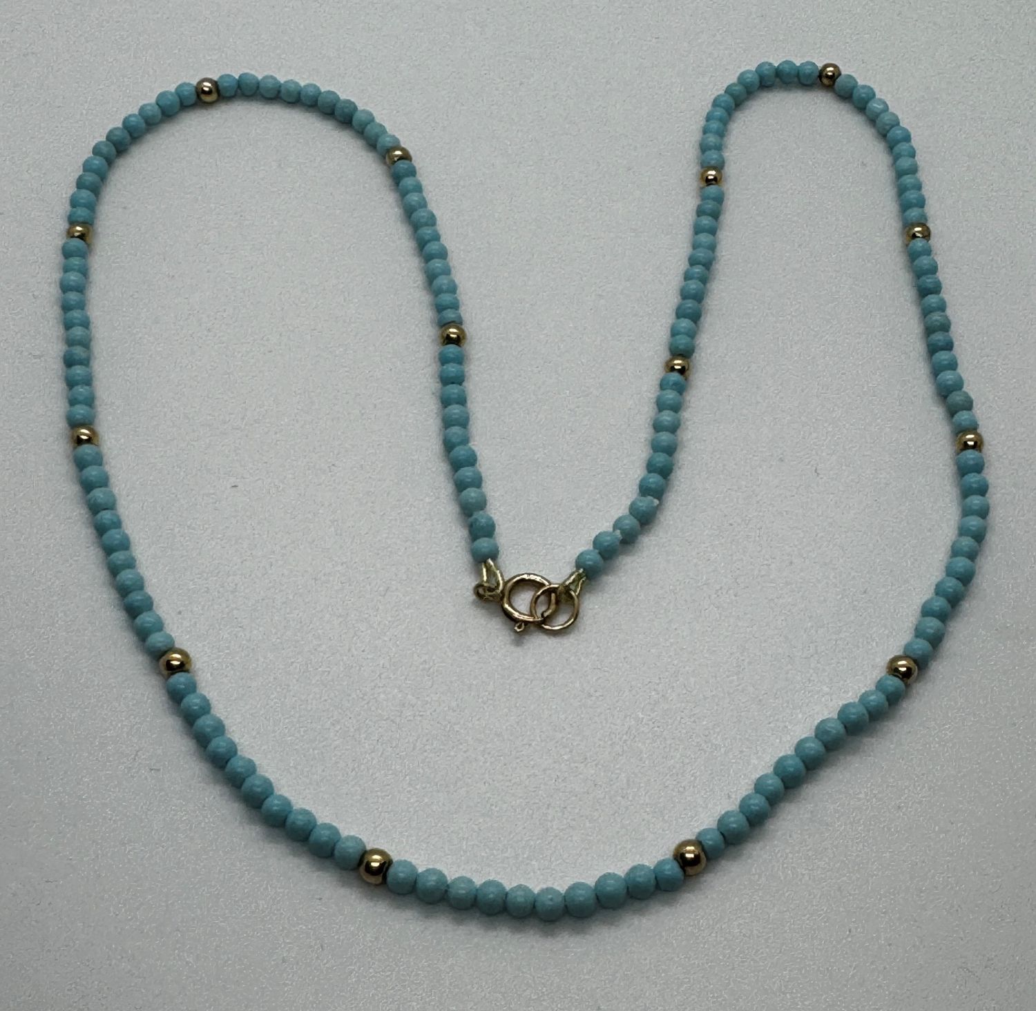 Greenhood Necklace Small Round Turquoise