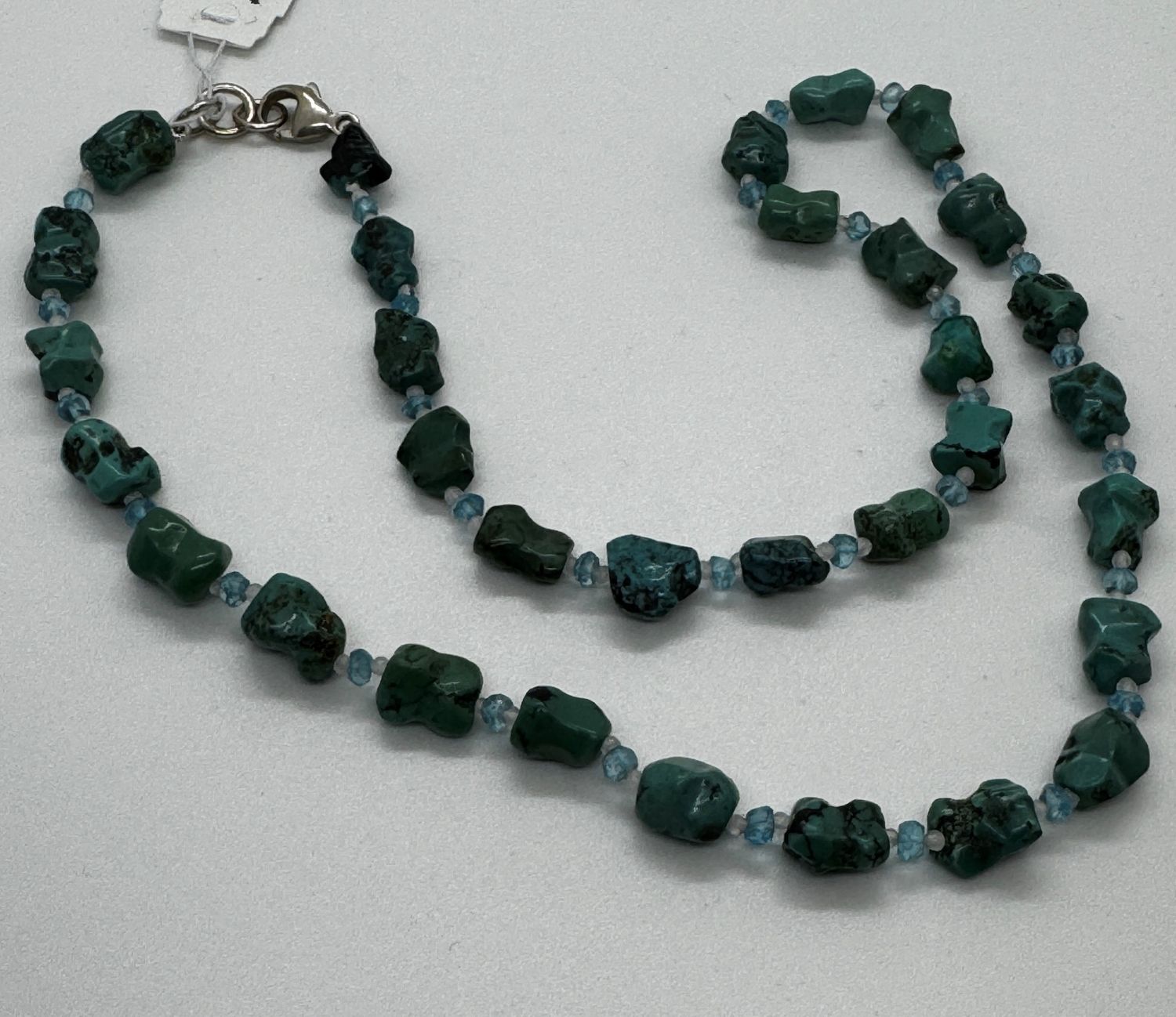 Greenhood Necklace Turquoise Nugget with Apatite