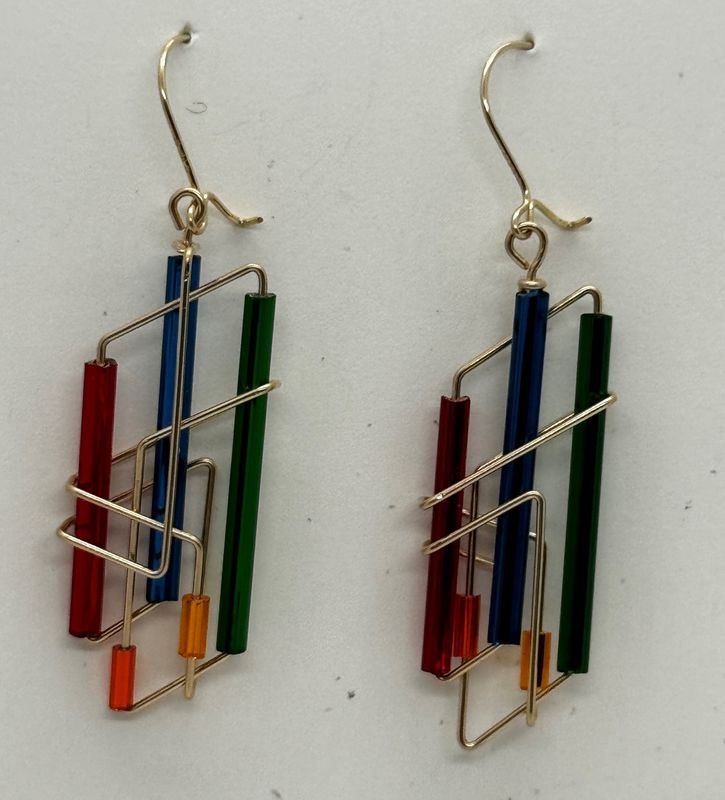 Barb Wire Earrings Gold Filled