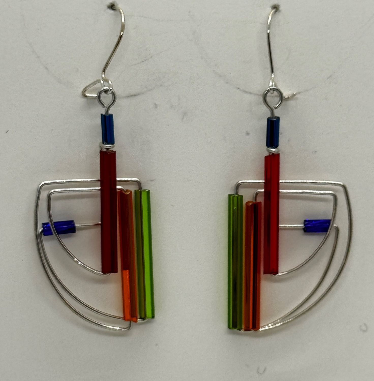 Barb Wire Earrings - 19 Red/Orange