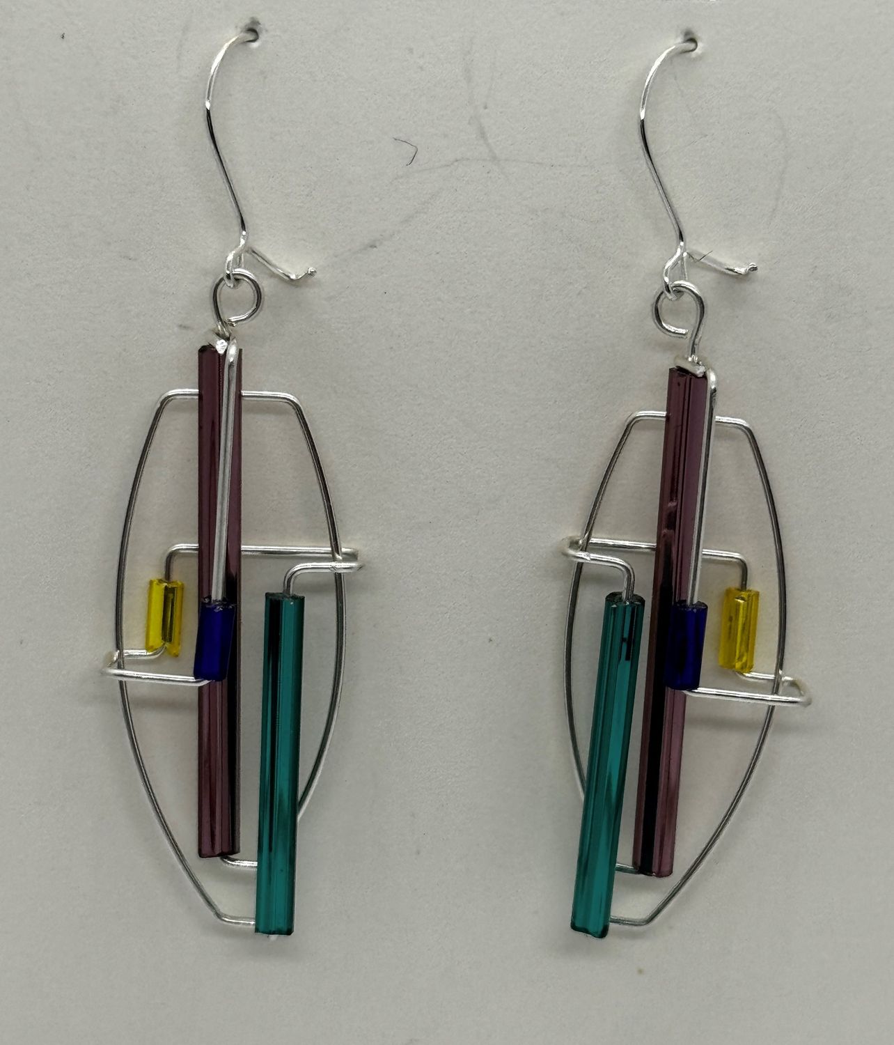 Barb Wire Earrings - 18 Purple/Teal