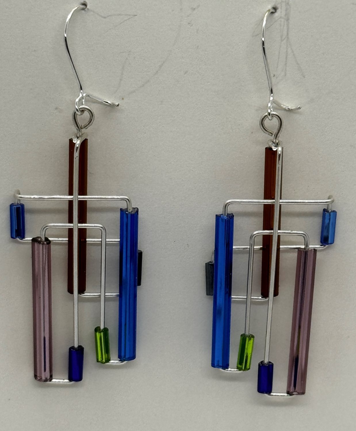 Barb Wire Earrings 14 Blue/Purple