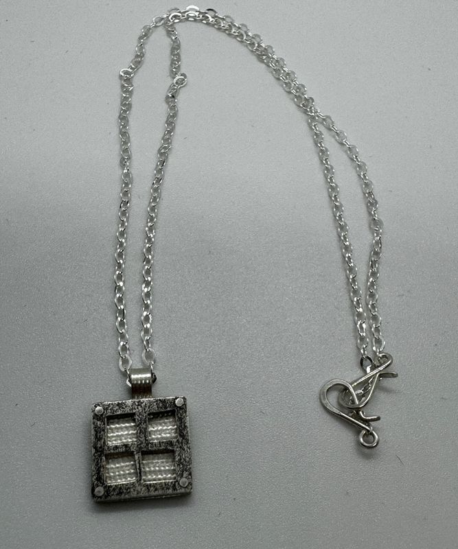 Bent Metal Necklace &quot;Window&quot;
