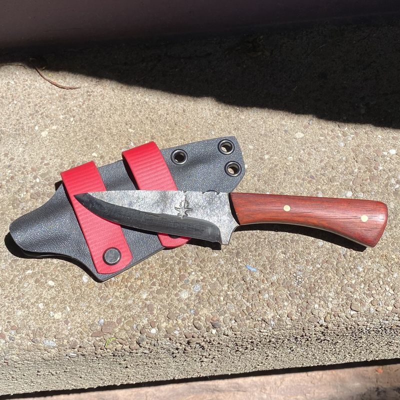 Spangler 6&quot; Belt Knife - Paduak Wood