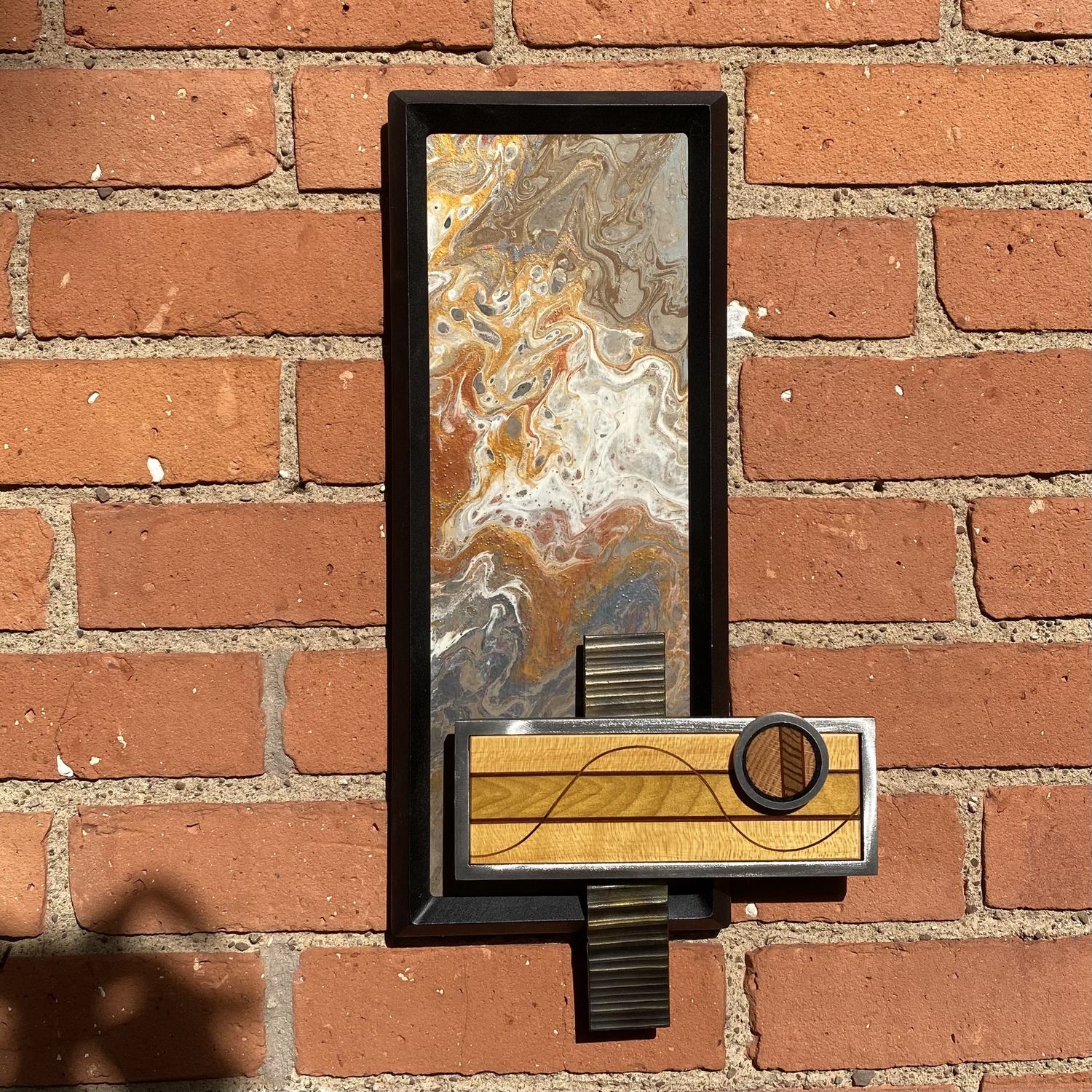 Gaiger Wall Sculpture Rectangle Wood and Metal 2