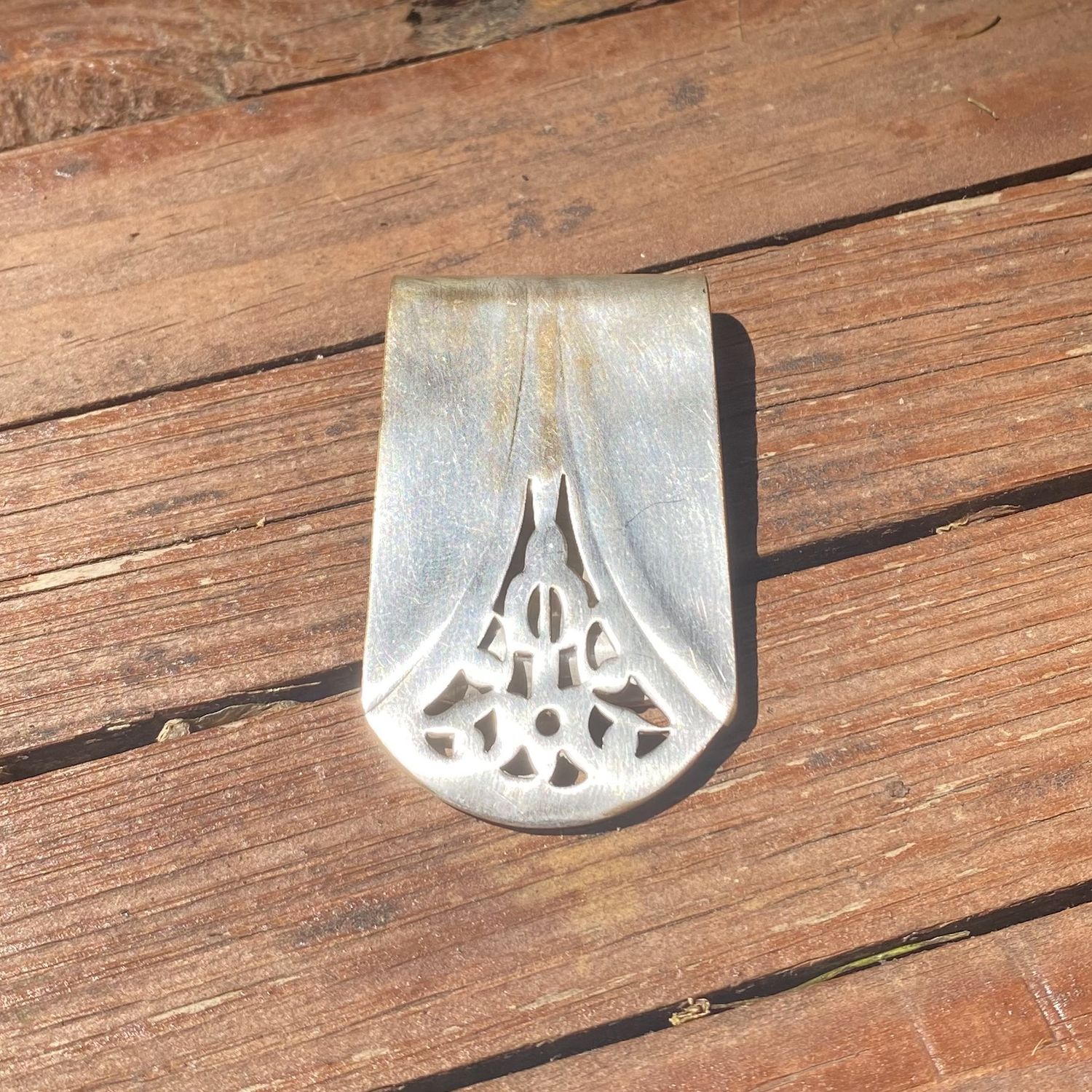 Makeshift Money Clip Silver Open Fan Design