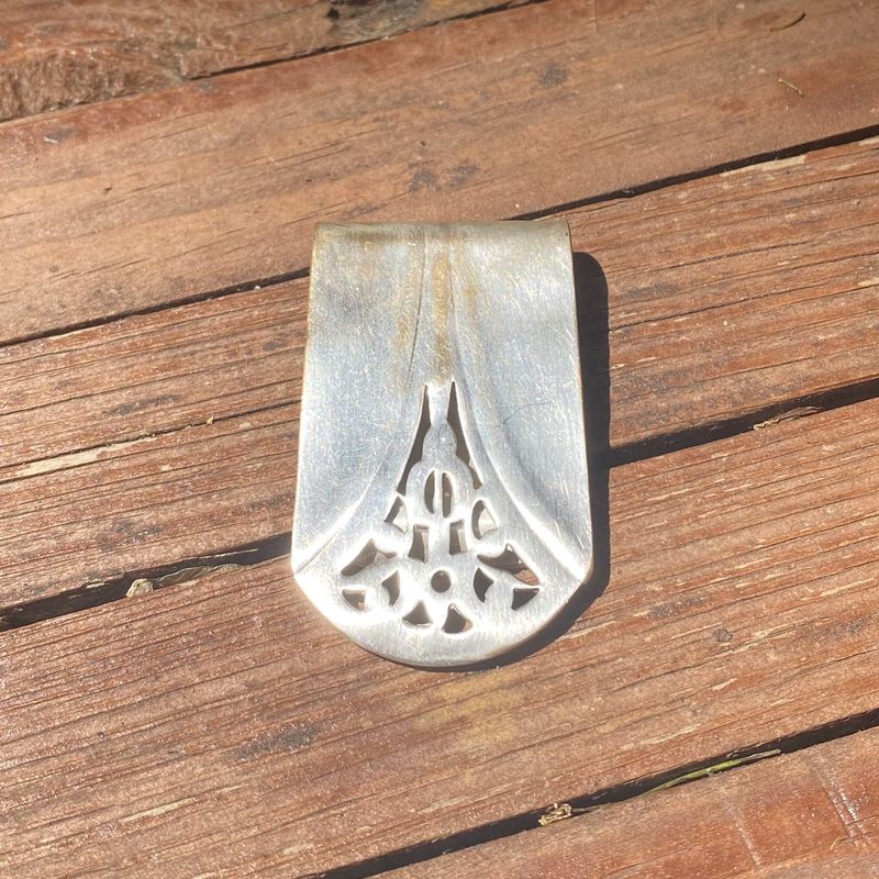 Makeshift Money Clip Silver Open Fan Design