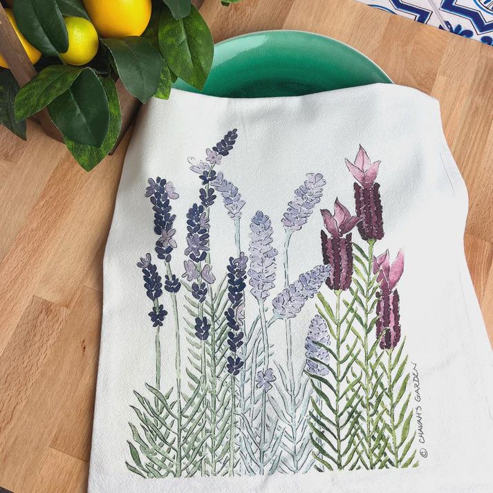 CHAVA&#39;S GARDEN LAVENDER TEA TOWEL