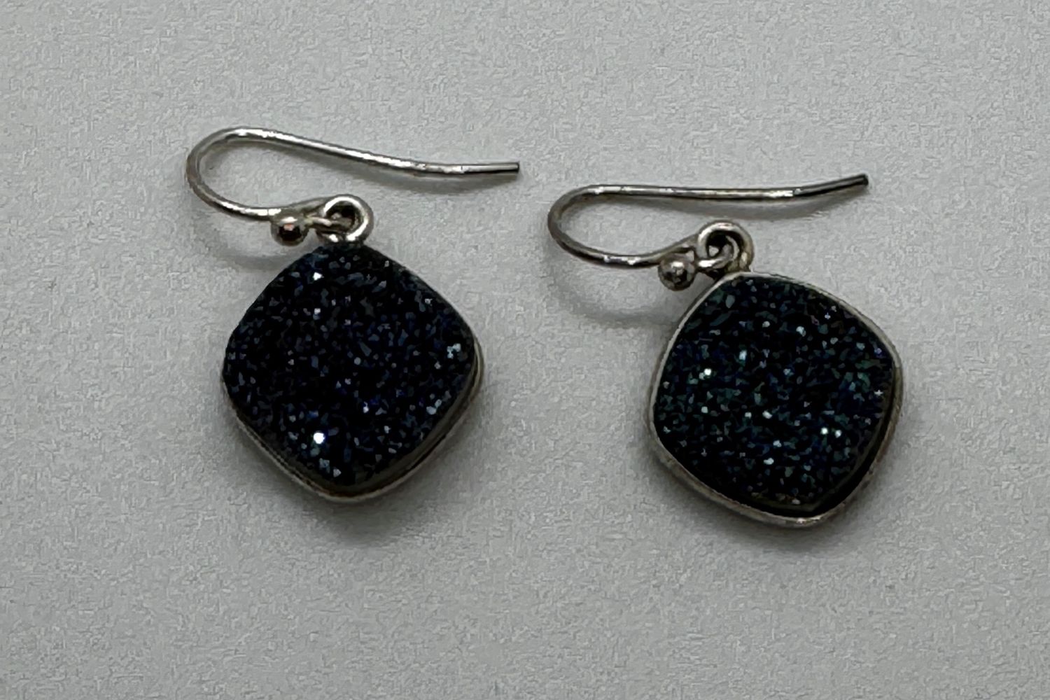 Trueworthy Earrings Purple Sparkly Square