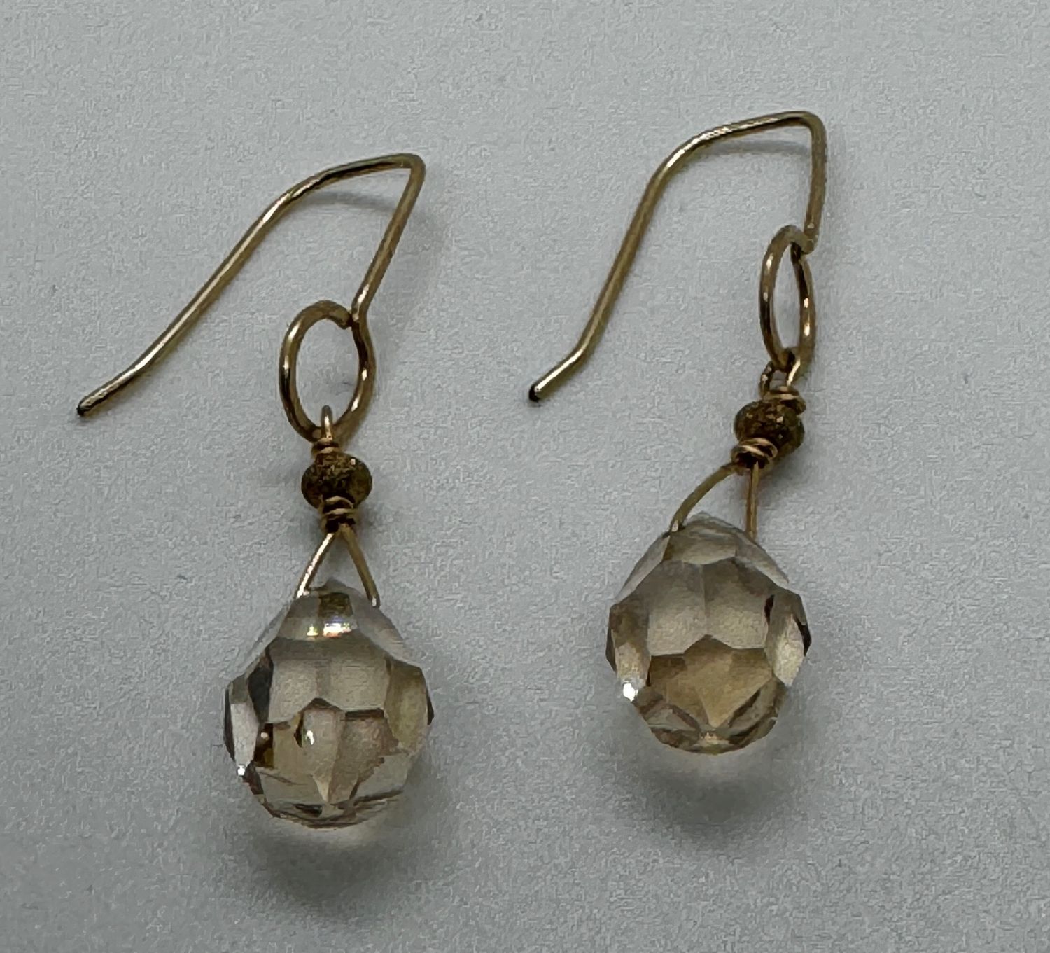 Robb Earrings Champagne Crystals