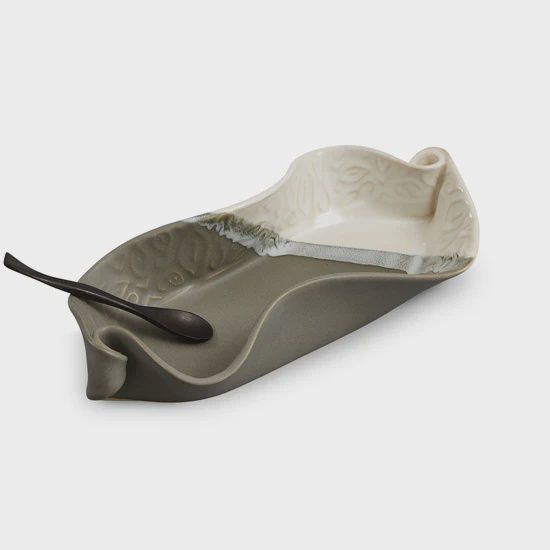 Hilborn Asparagus Dish Grey/White