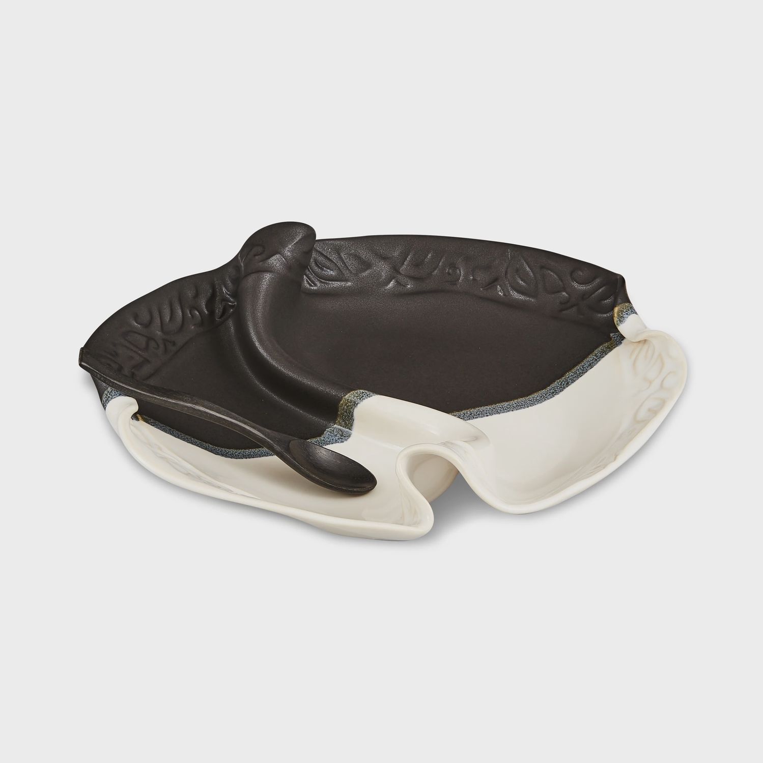 Hilborn 2 Sided Condiment Dish Black/White