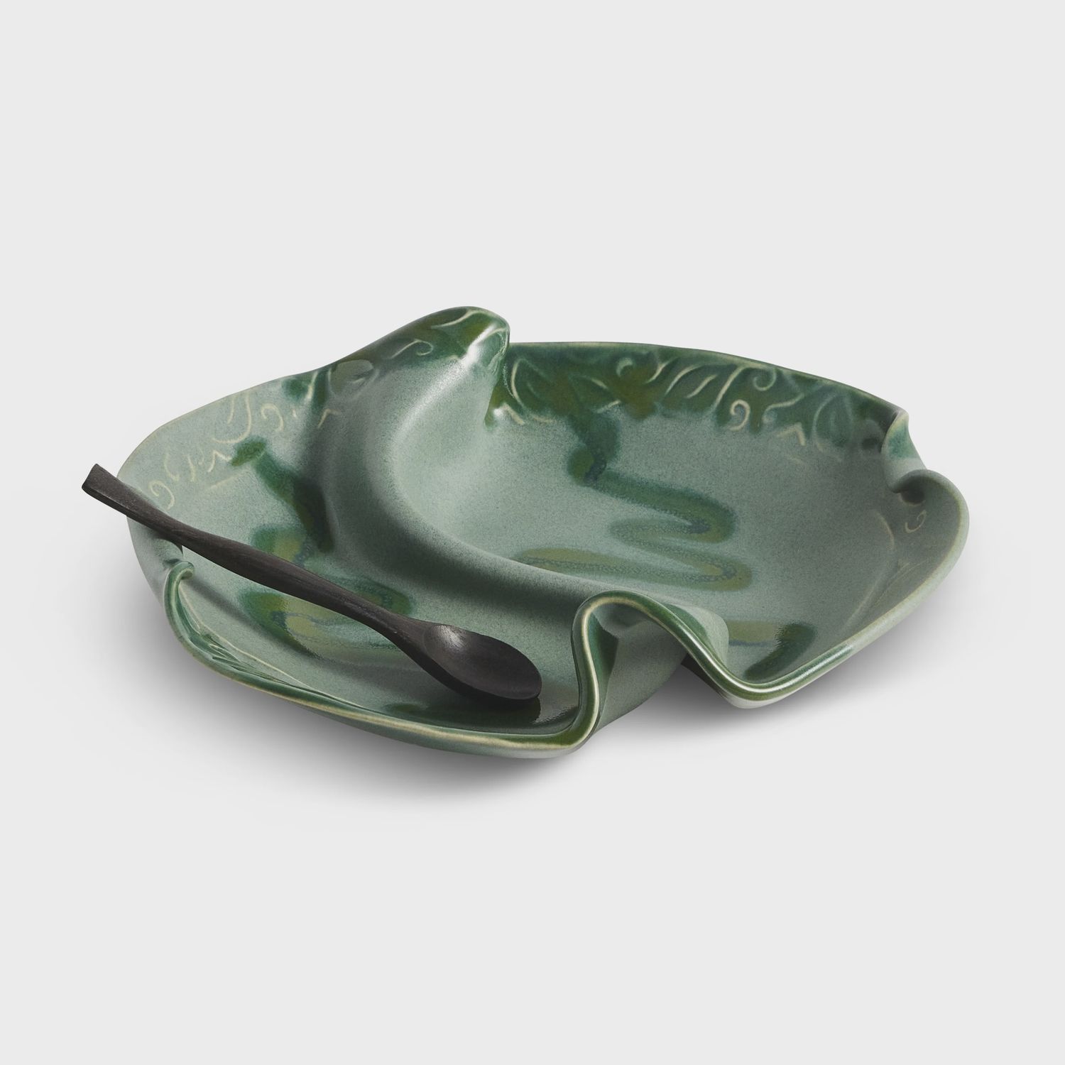 Hilborn 2 Sided Condiment Dish Green