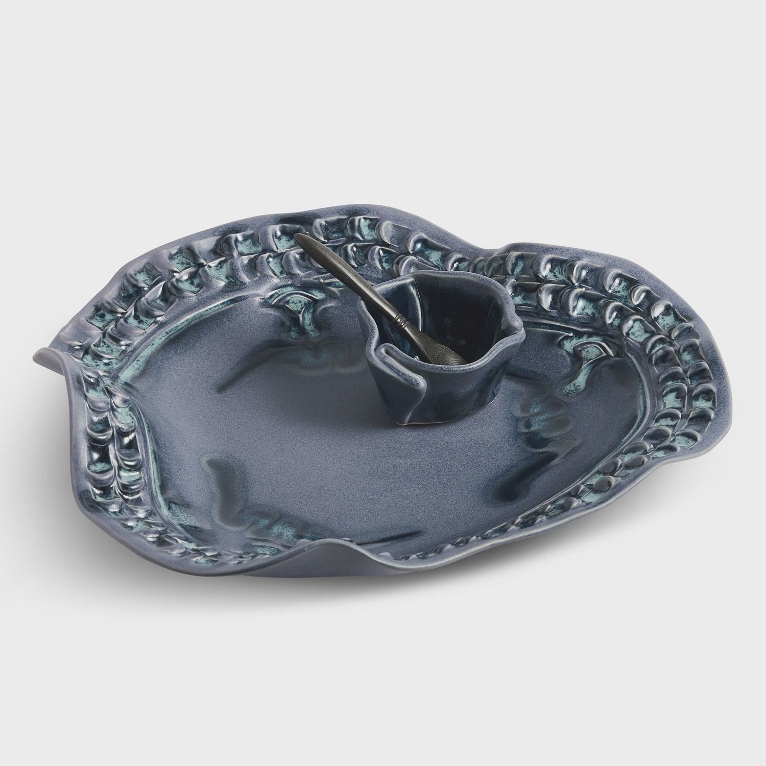 Hilborn Funky Serving Set 2 Pc Periwinkle