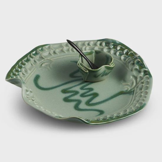 Hilborn Funky Serving Set 2 Pc Green