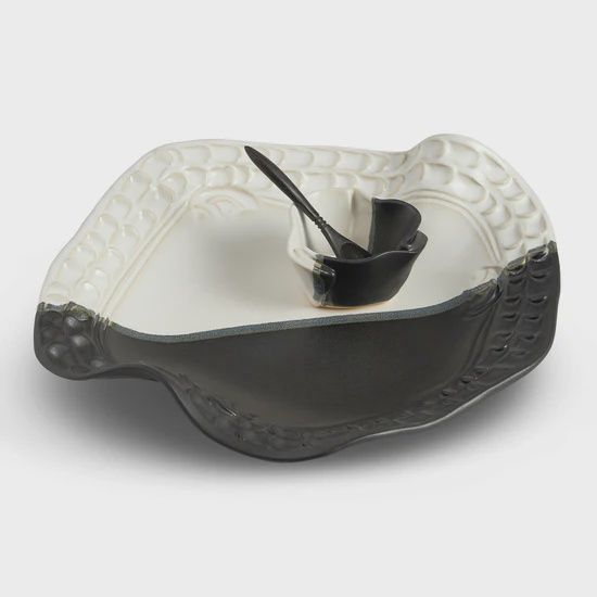 Hilborn Funky Serving Set 2 Pc Black/White