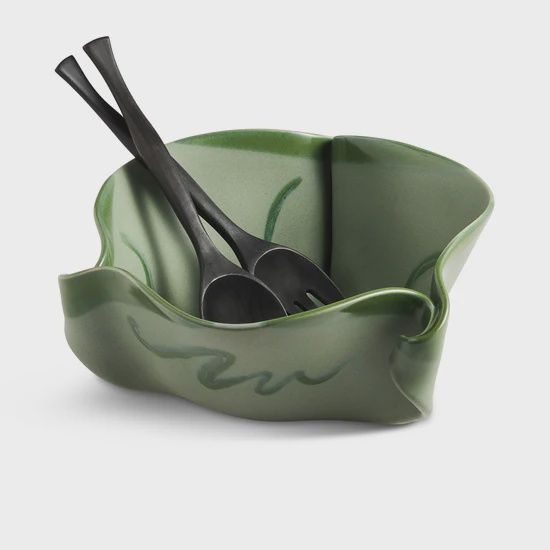 Hilborn Large Curly Bowl Green