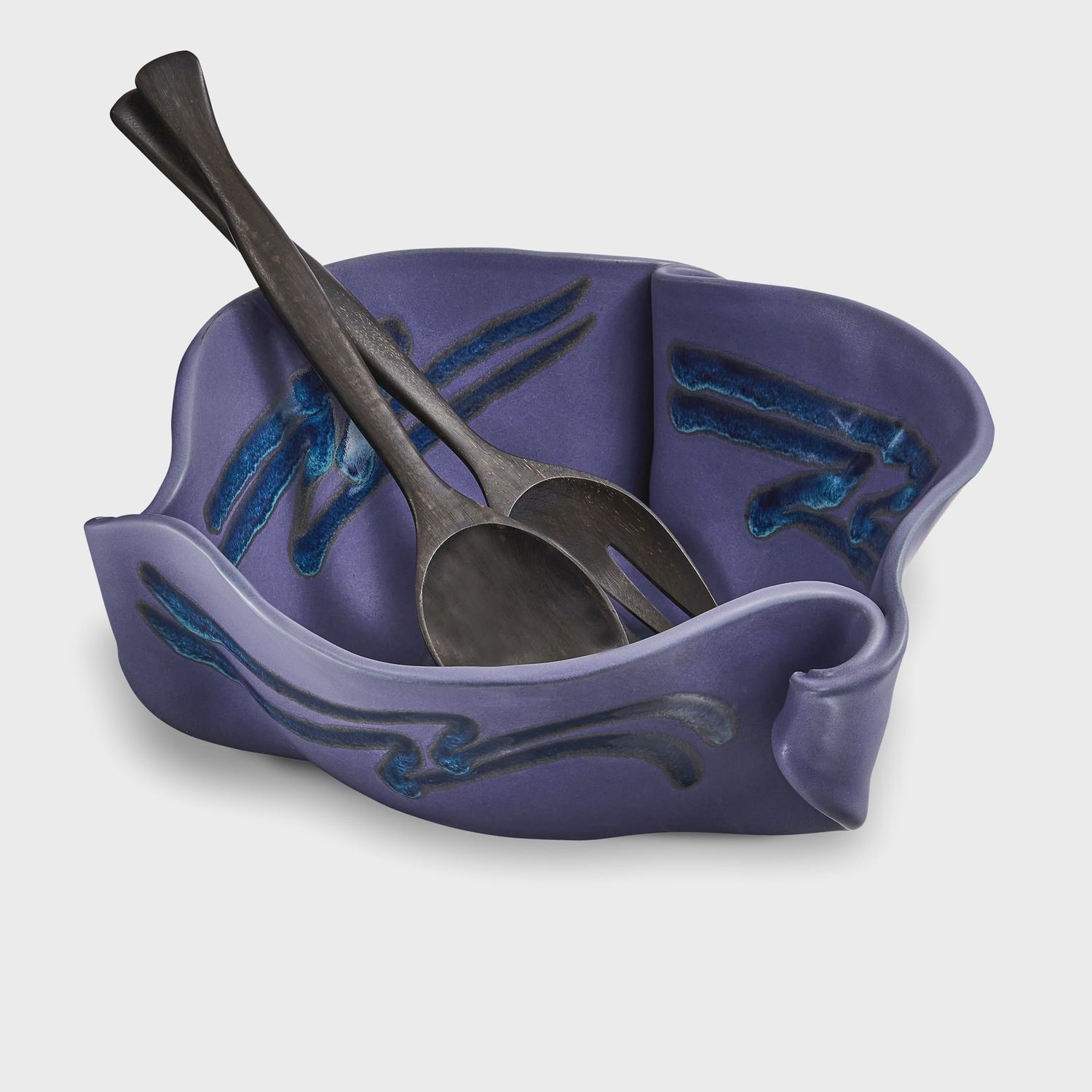 Hilborn Large Curly Bowl Periwinkle