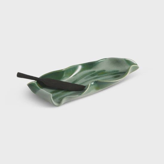 Hilborn Butter Dish Green