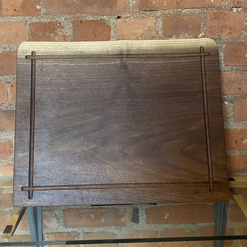 OTE Live Edge Butcher Block Cutting Board Black Walnut