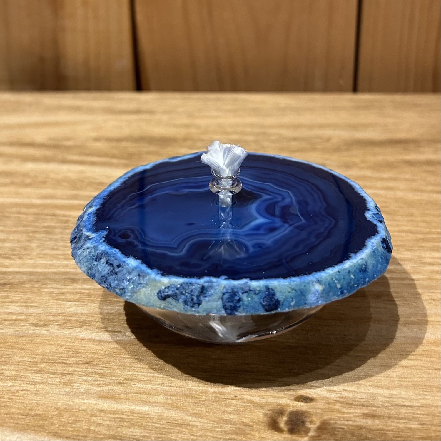 Stonewicks Small Agate Paraffin Oil Candles, Color: Blue