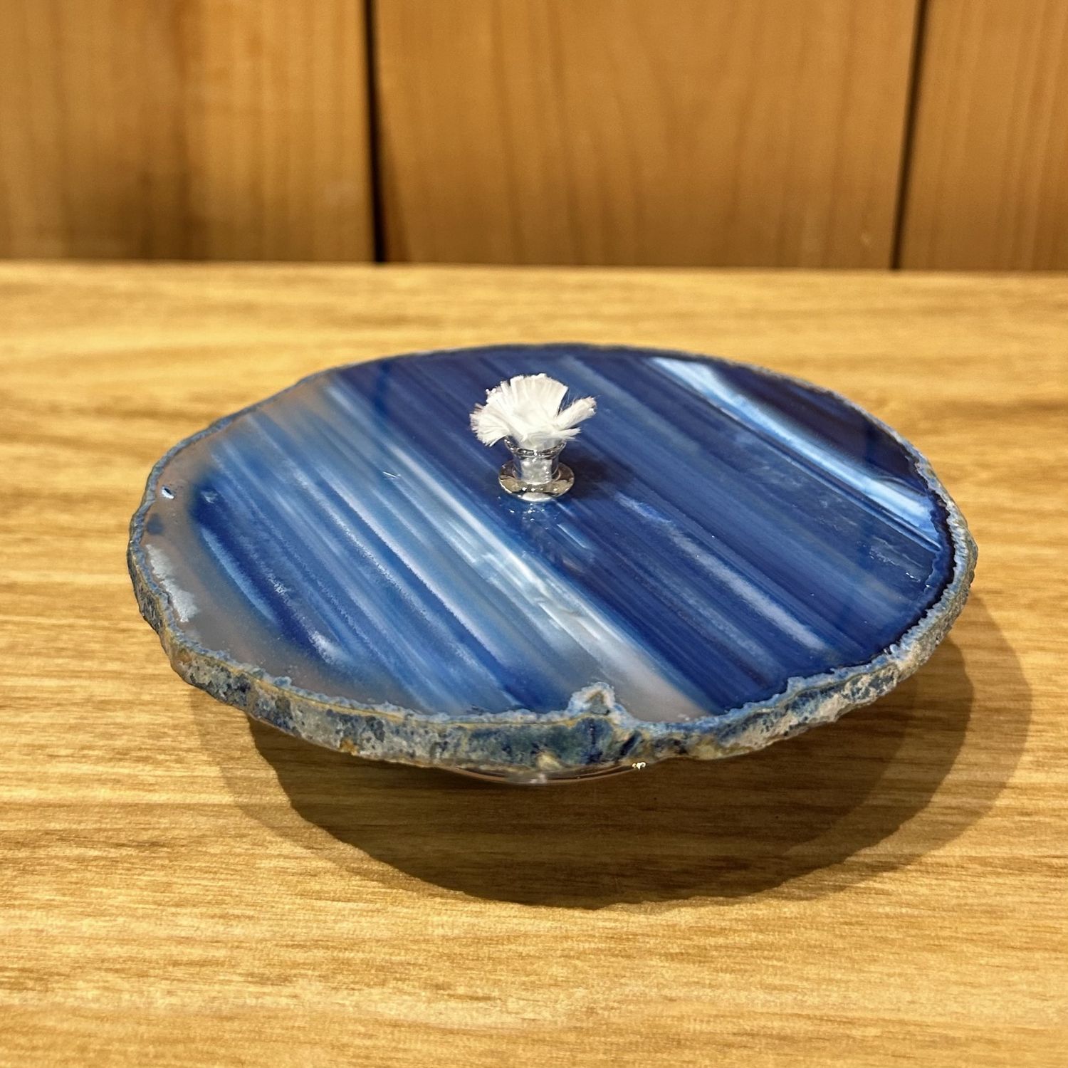 Stonewicks Medium Agate Paraffin Oil Candles, Color: Blue