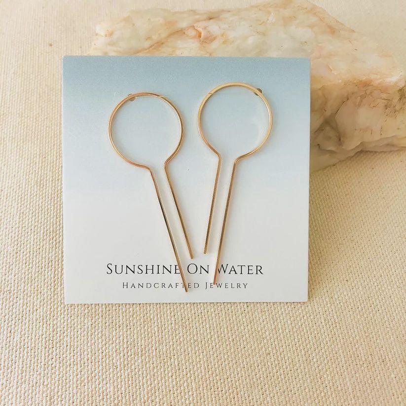 Sunshine On Water Gold Filled Ear Threaders