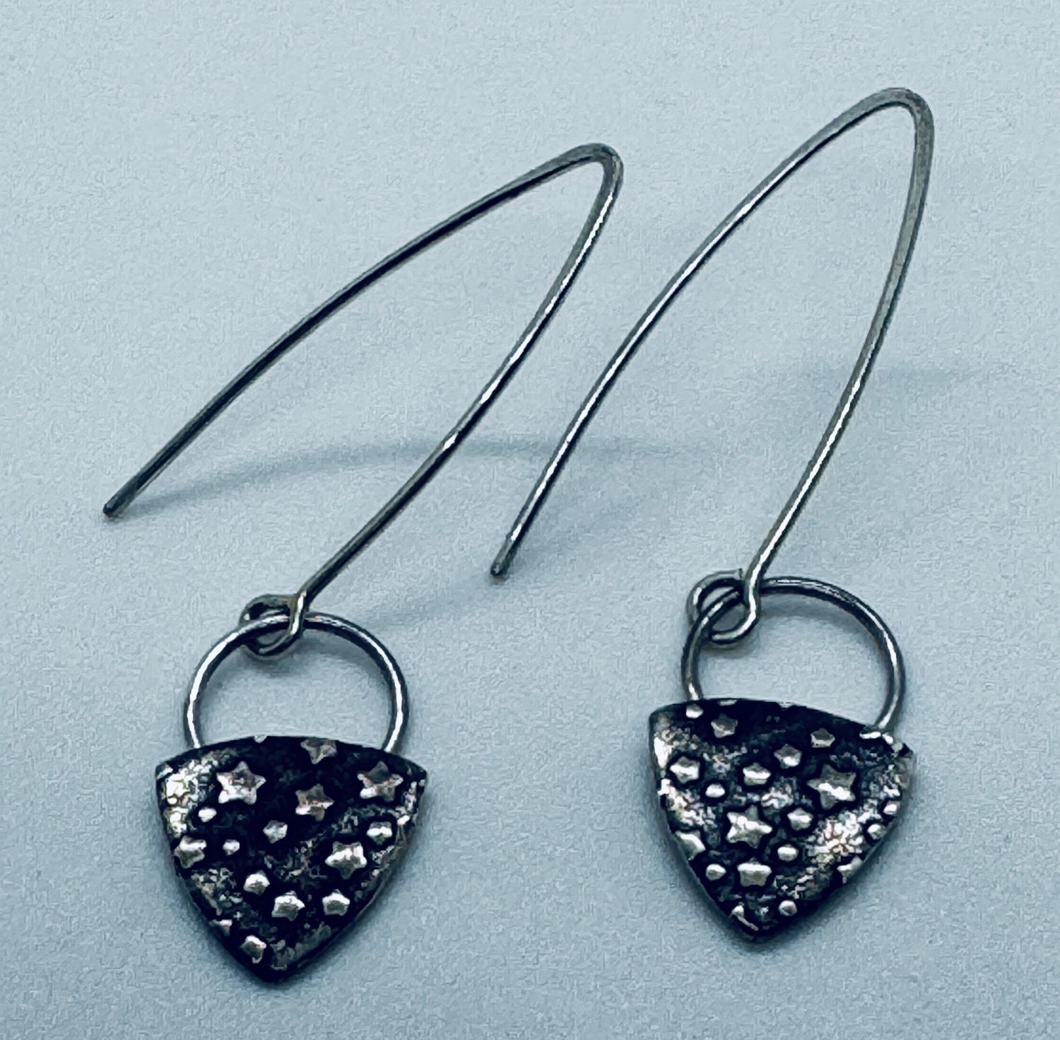 O&#39;Brien Earrings Silver Hammered Triangles