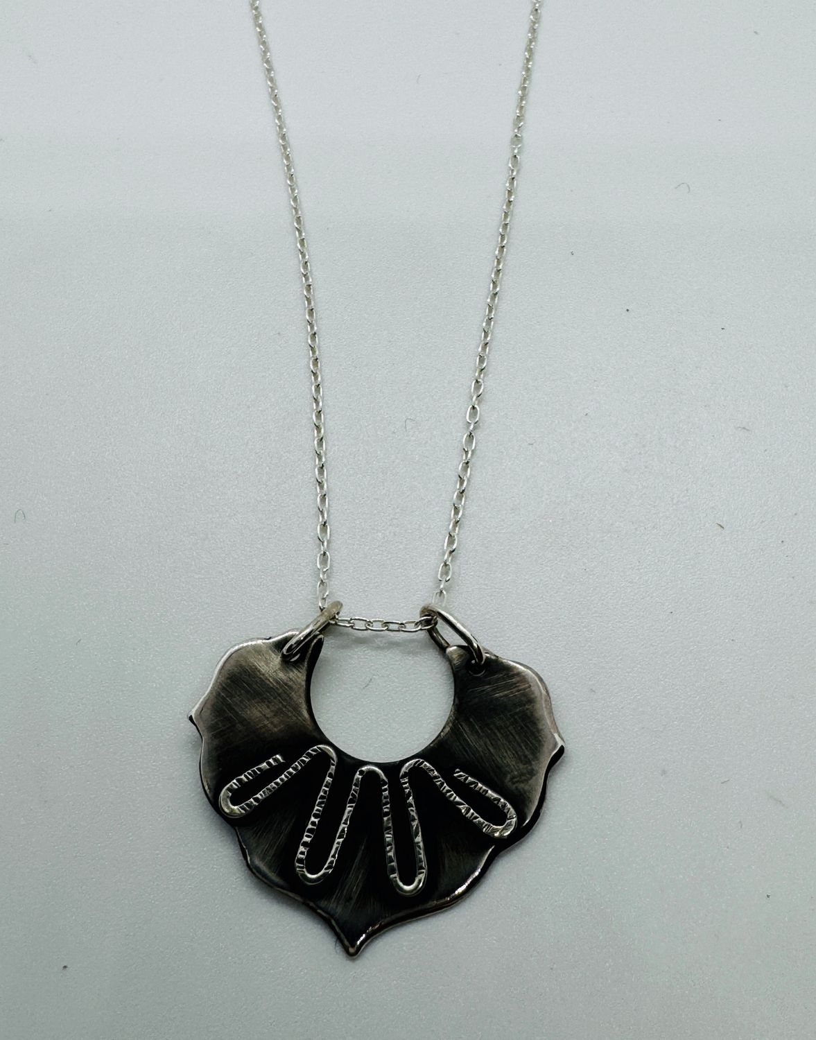 O&#39;Brien Necklace Oxidized Silver Arabesque