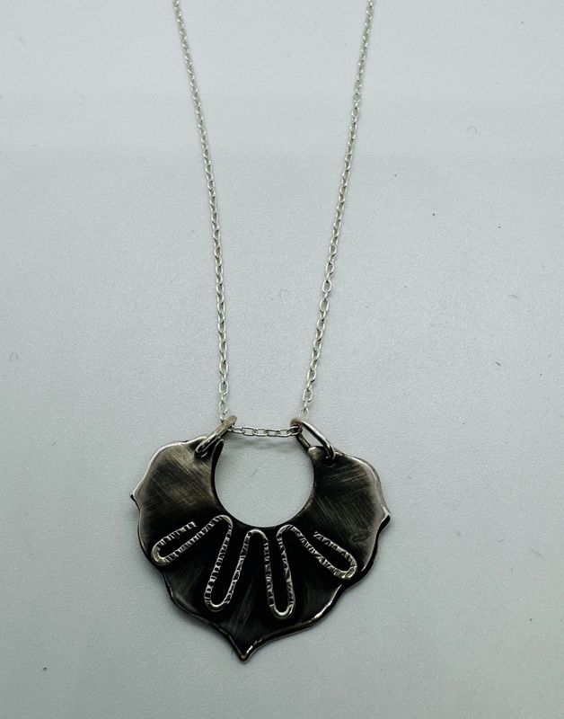 O&#39;Brien Necklace Oxidized Silver Arabesque