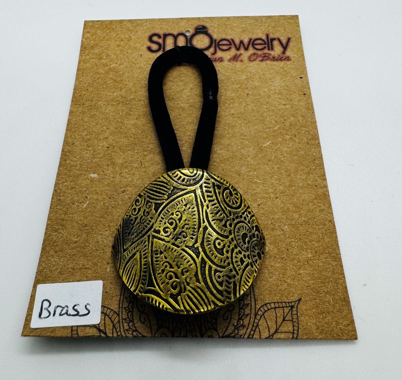 O&#39;Brien Ponytail Holder Brass Boho Lemon Shape