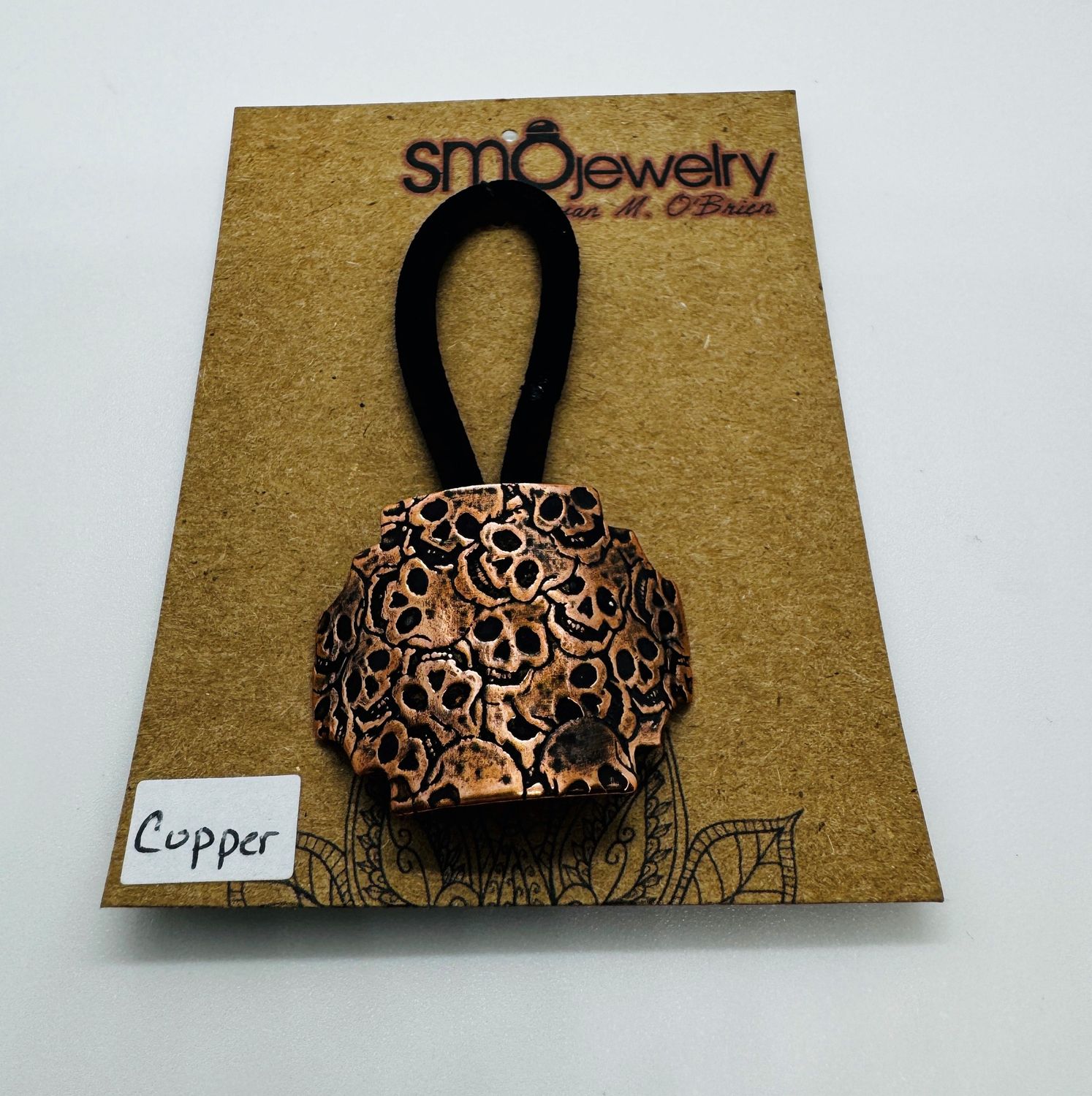 O&#39;Brien Ponytail Holder Copper Skulls Fancy Shape