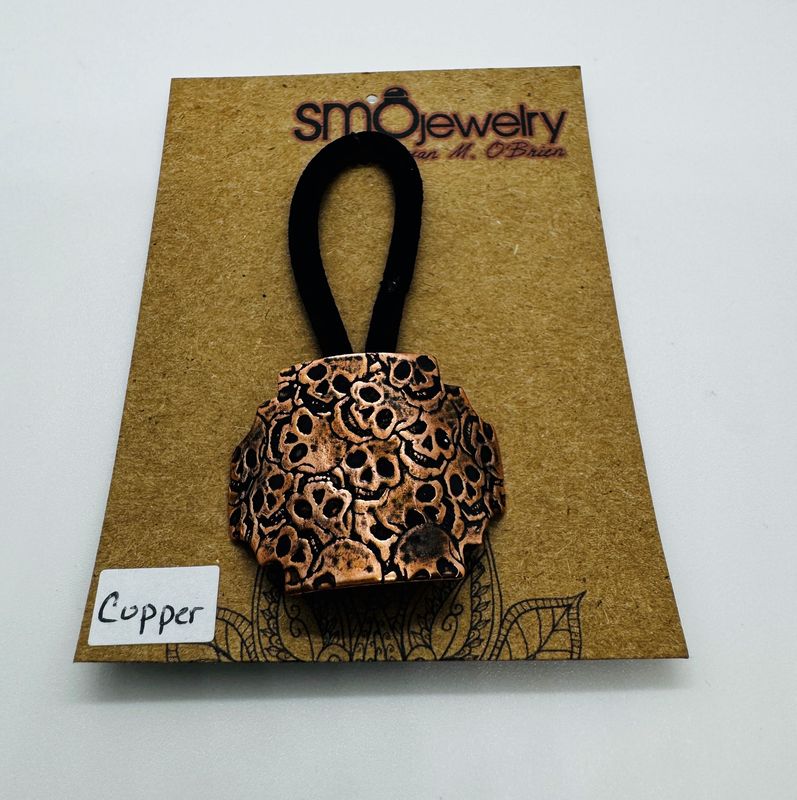 O&#39;Brien Ponytail Holder Copper Skulls Fancy Shape