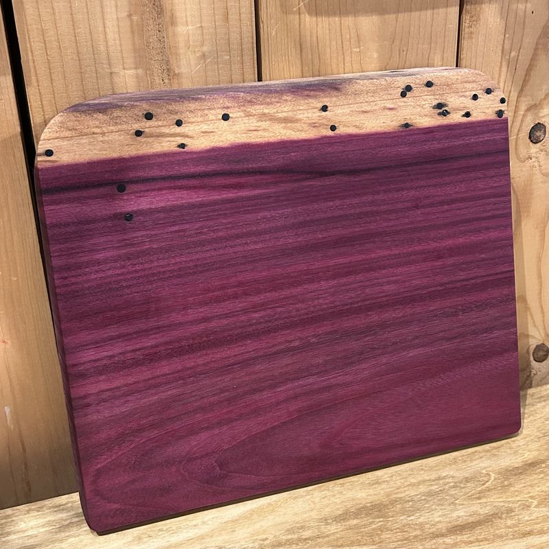 On The Edge Purple Heart Wood Cutting Board