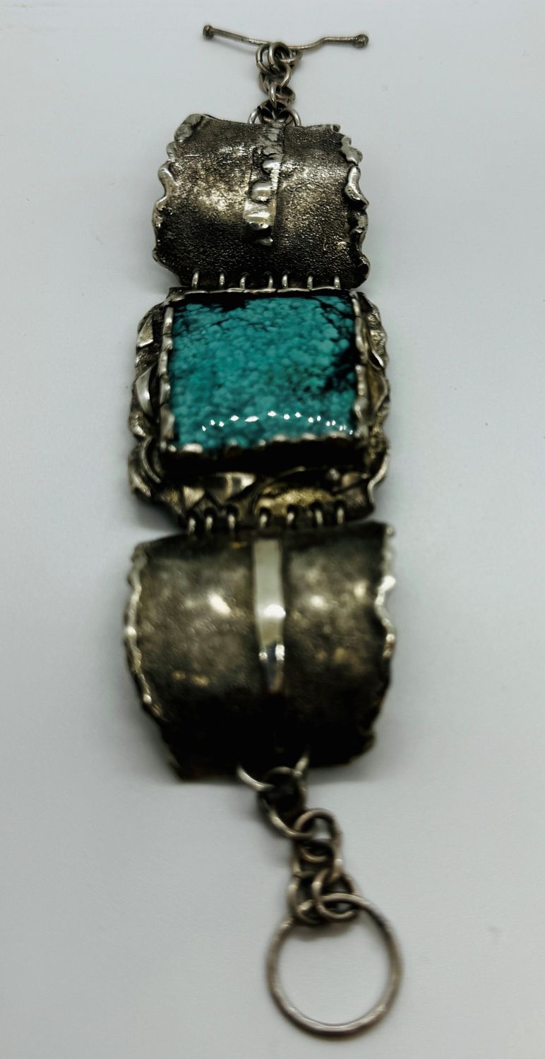 Stendardo Bracelet Turquoise Silver 3 Part
