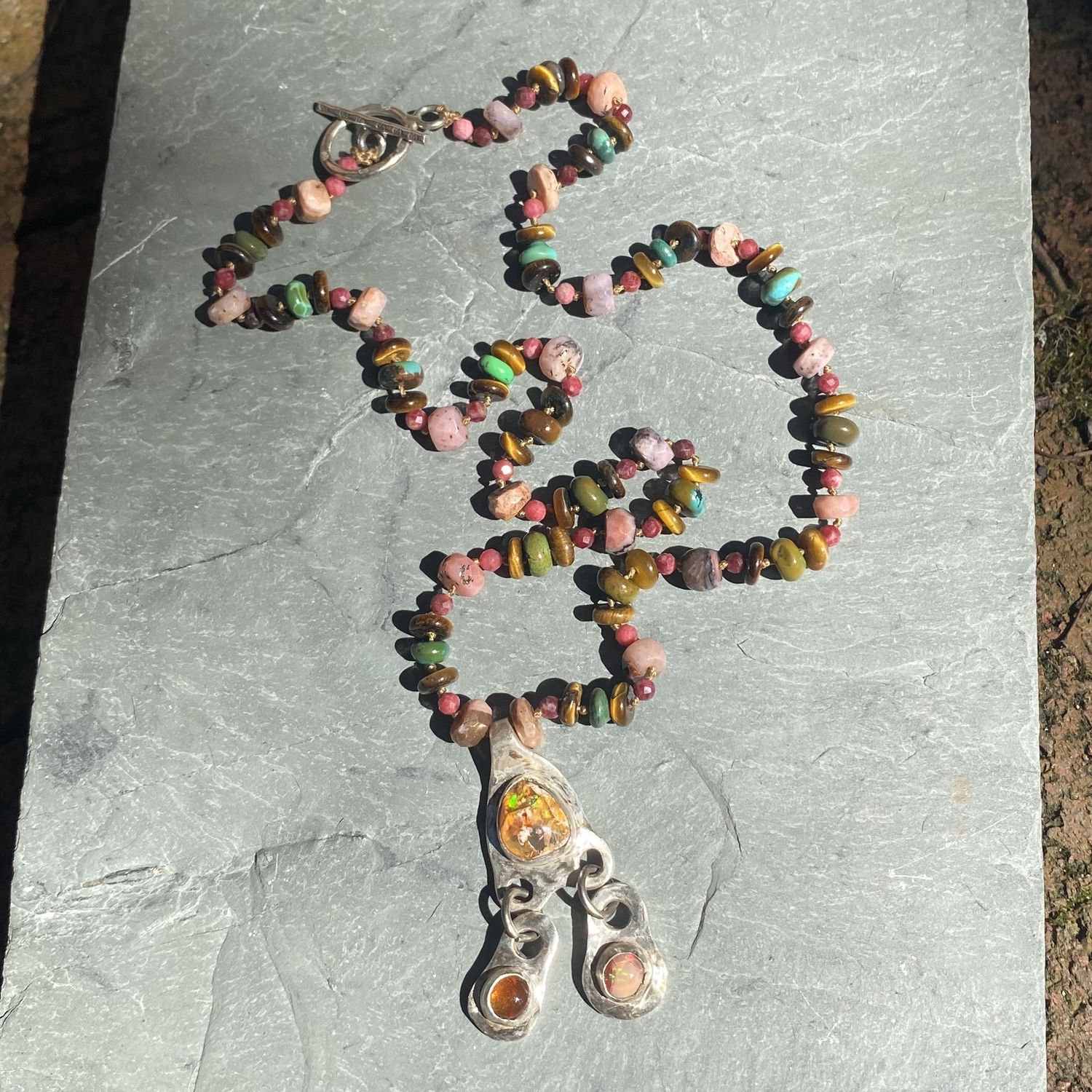 LOGAN NECKLACE MEXICAN FIRE OPAL