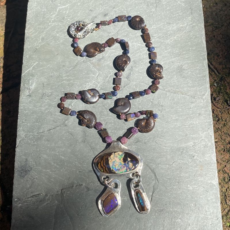 Logan Necklace Australian Opals