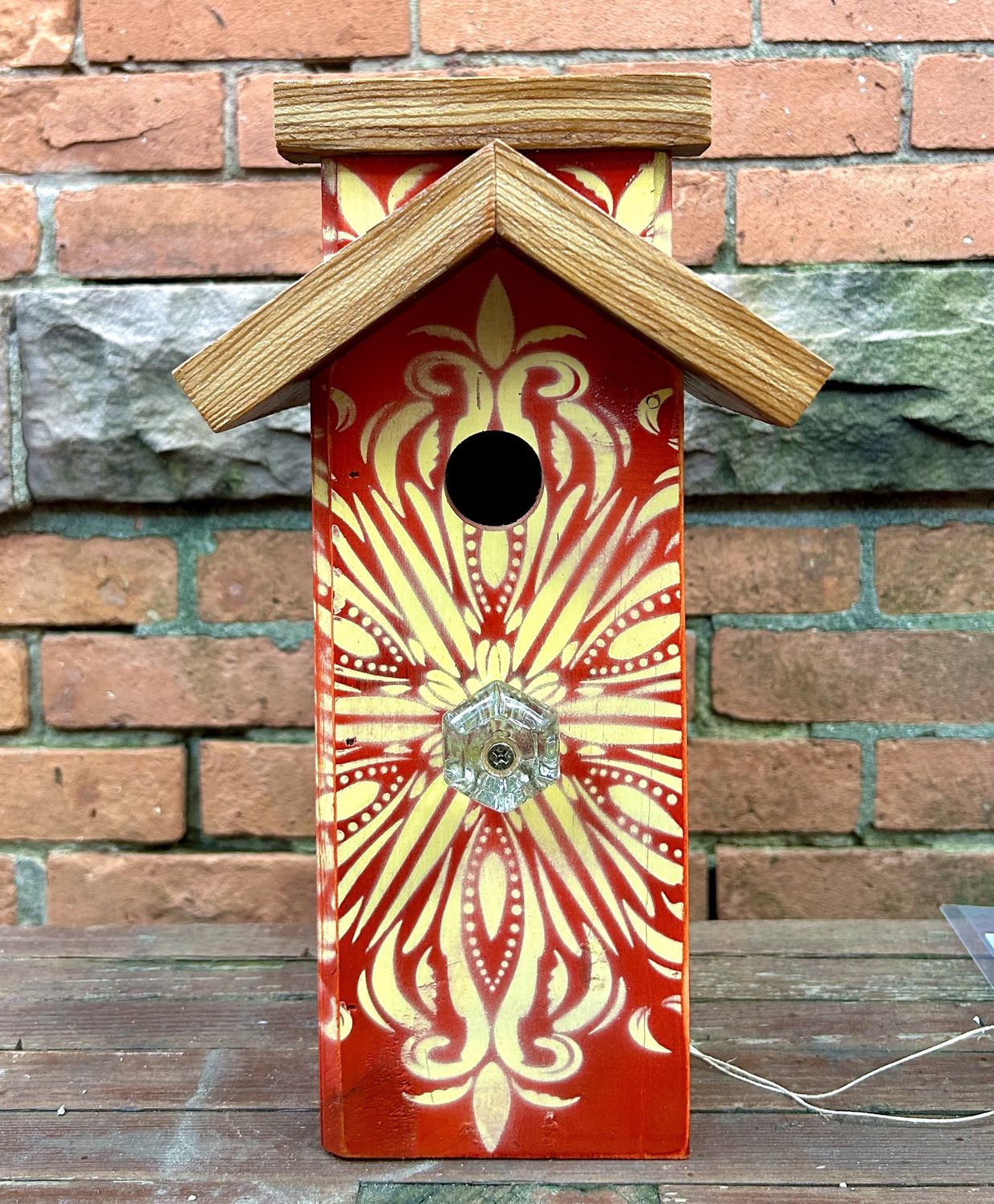 Rivers Birdhouse Orange Yellow Mandalia